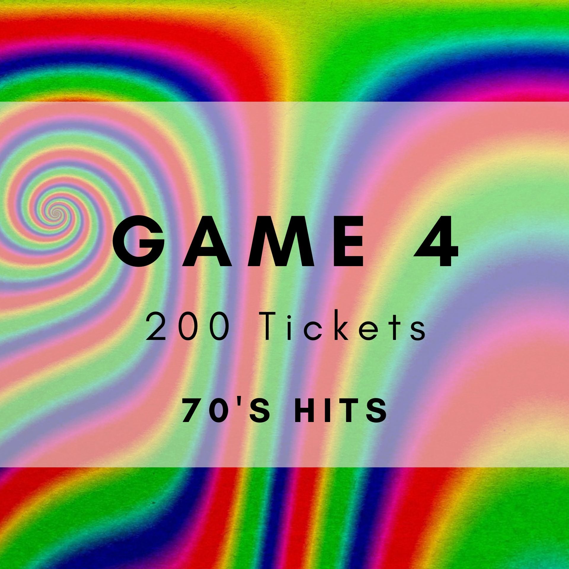 Game 4 | 70s Hits | Boogie Bingo | Printable Music Bingo Tickets