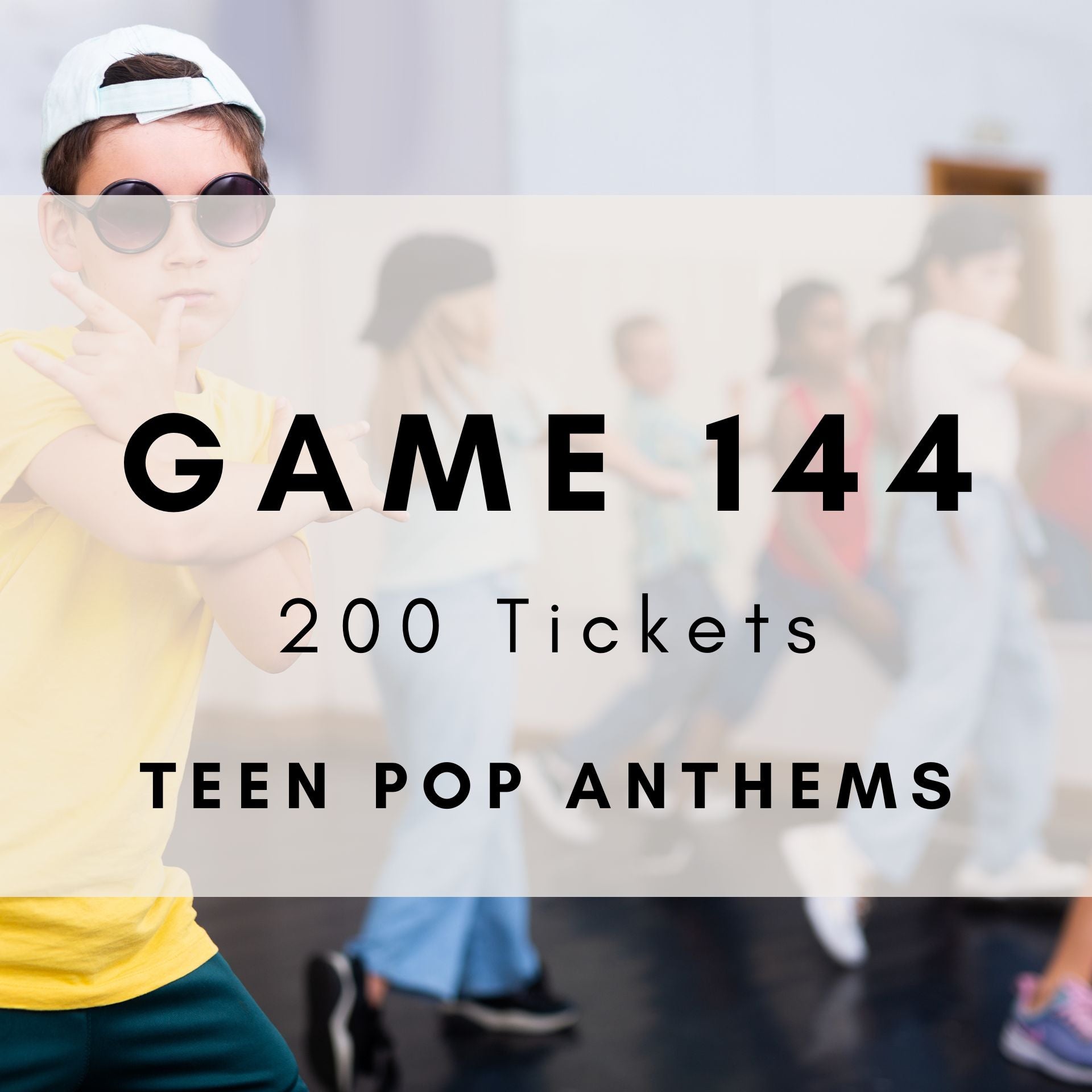 Game 144 | Teen Pop Anthems | Boogie Bingo | Printable Music Bingo Tickets