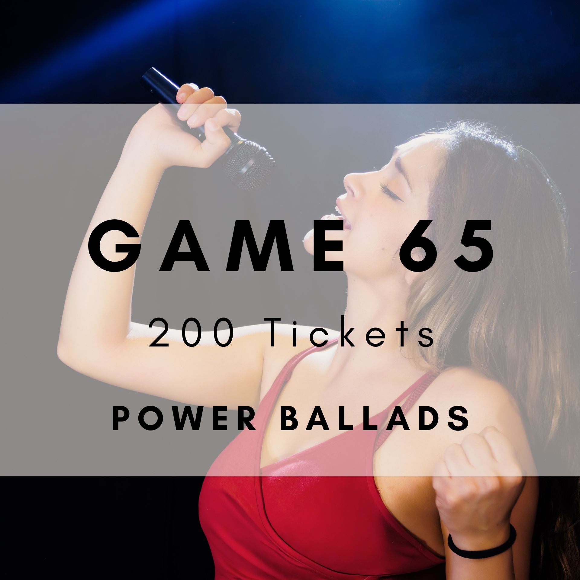 Power Ballads Music Bingo printable tickets - epic rock anthems party game. 200 tickets