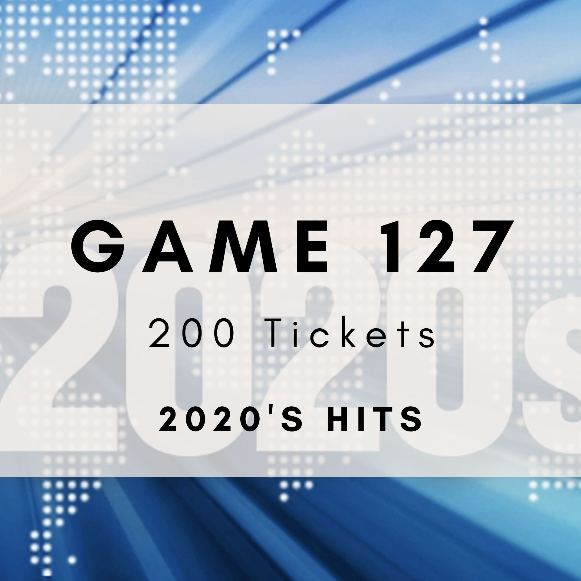Game 127 | 2020s Hits | Boogie Bingo | Printable Music Bingo Tickets