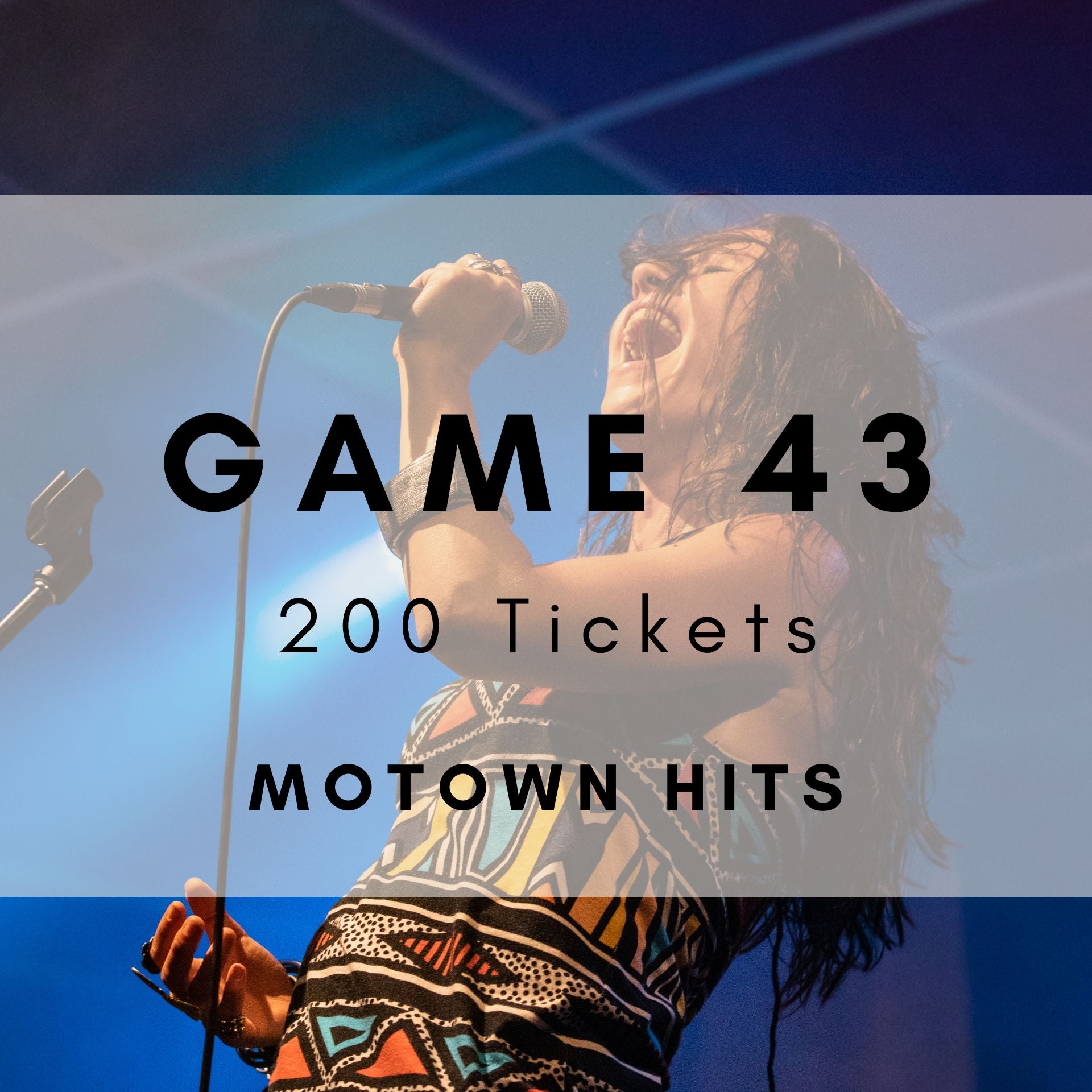 Game 43 | Motown Hits | Boogie Bingo | Printable Music Bingo Tickets
