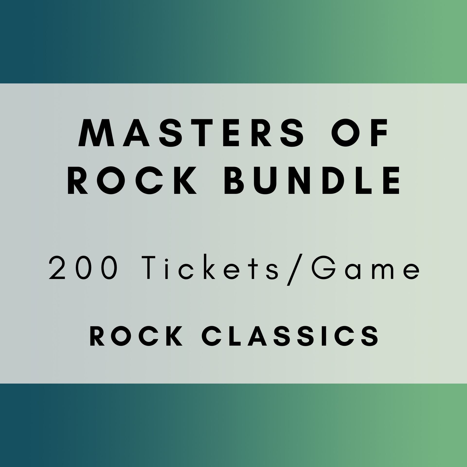 Masters of Rock Bundle - 5 rock music bingo games featuring classic rock, modern rock, and rock legends. 200 printable tickets