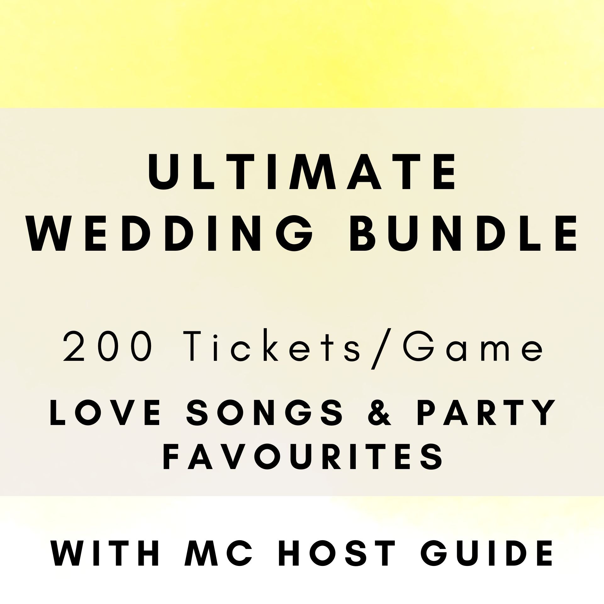Ultimate Wedding Bundle | Complete Music Bingo Collection | Boogie Bingo