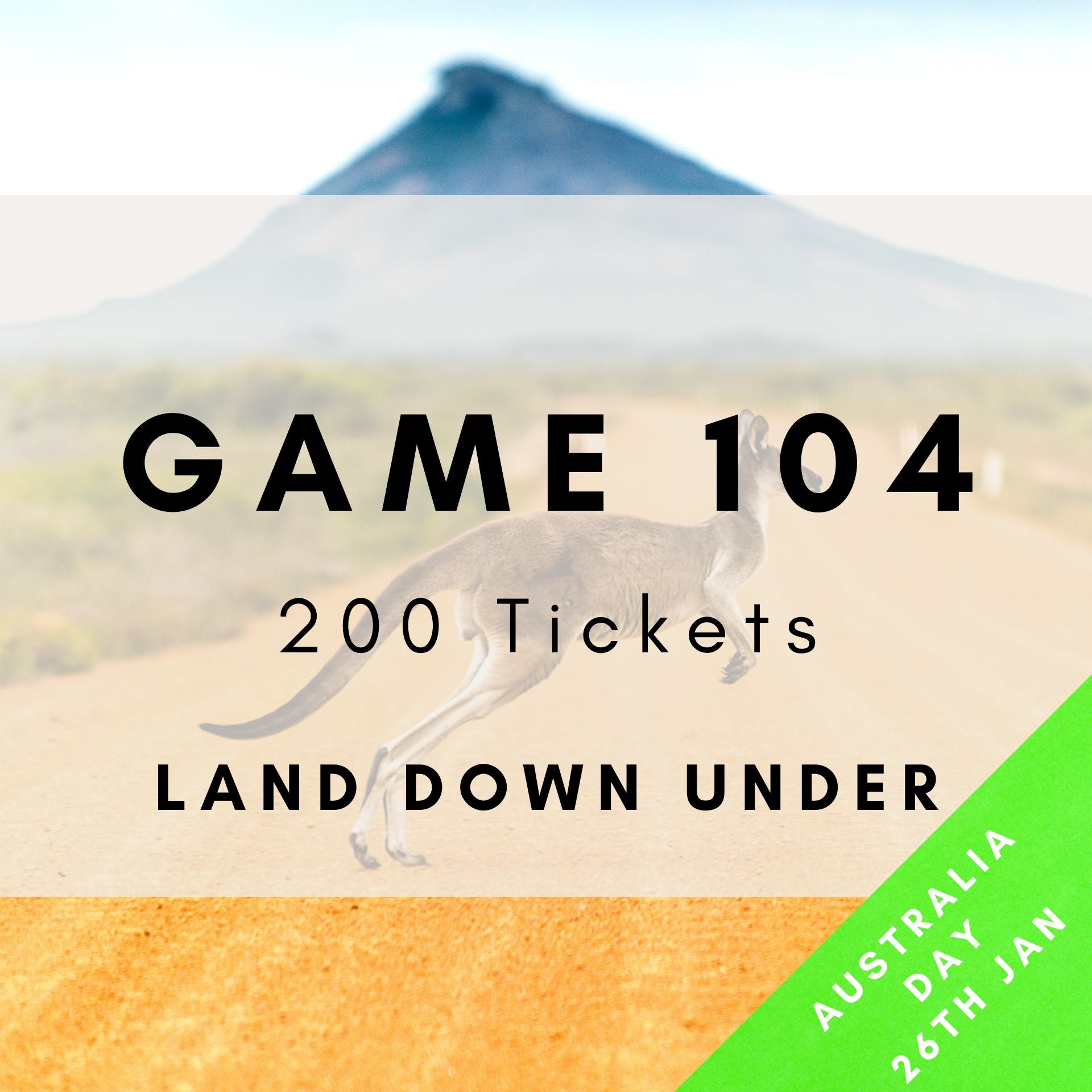 Game 104 | Land Down Under | Australia Day | Boogie Bingo | Printable Music Bingo Tickets