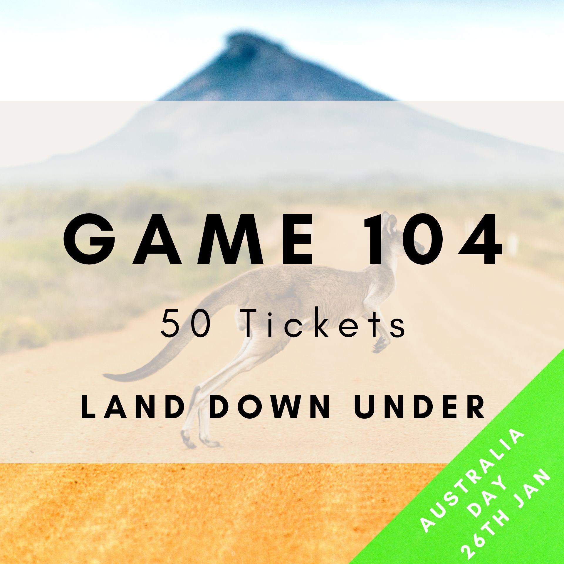 Game 104 | Land Down Under | Australia Day | Boogie Bingo | Printable Music Bingo Tickets