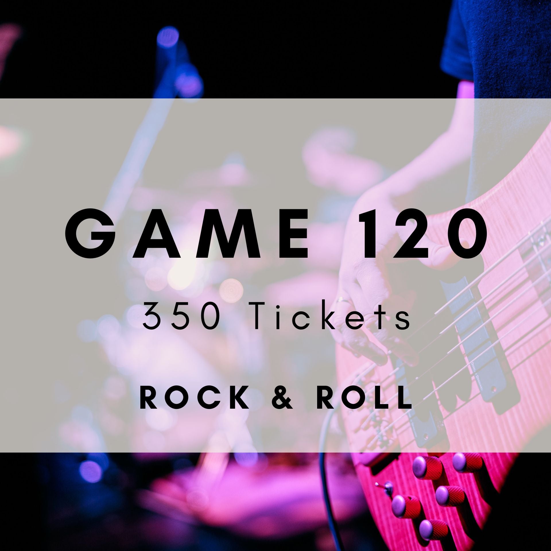 Rock and roll music bingo printable game with classic rock hits. 350 tickets