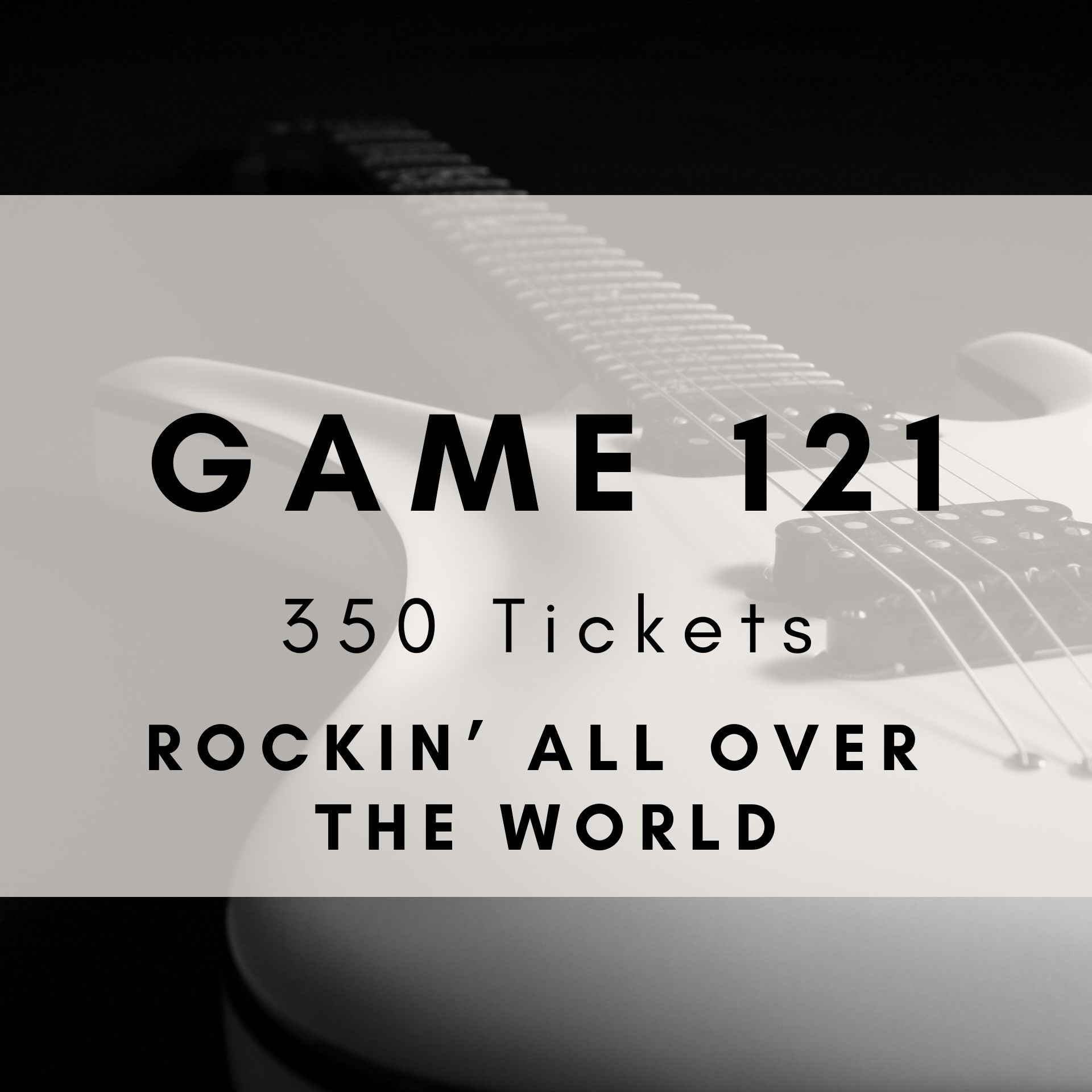 Rockin' All Over The World Music Bingo printable tickets - rock anthems party game. 350 tickets