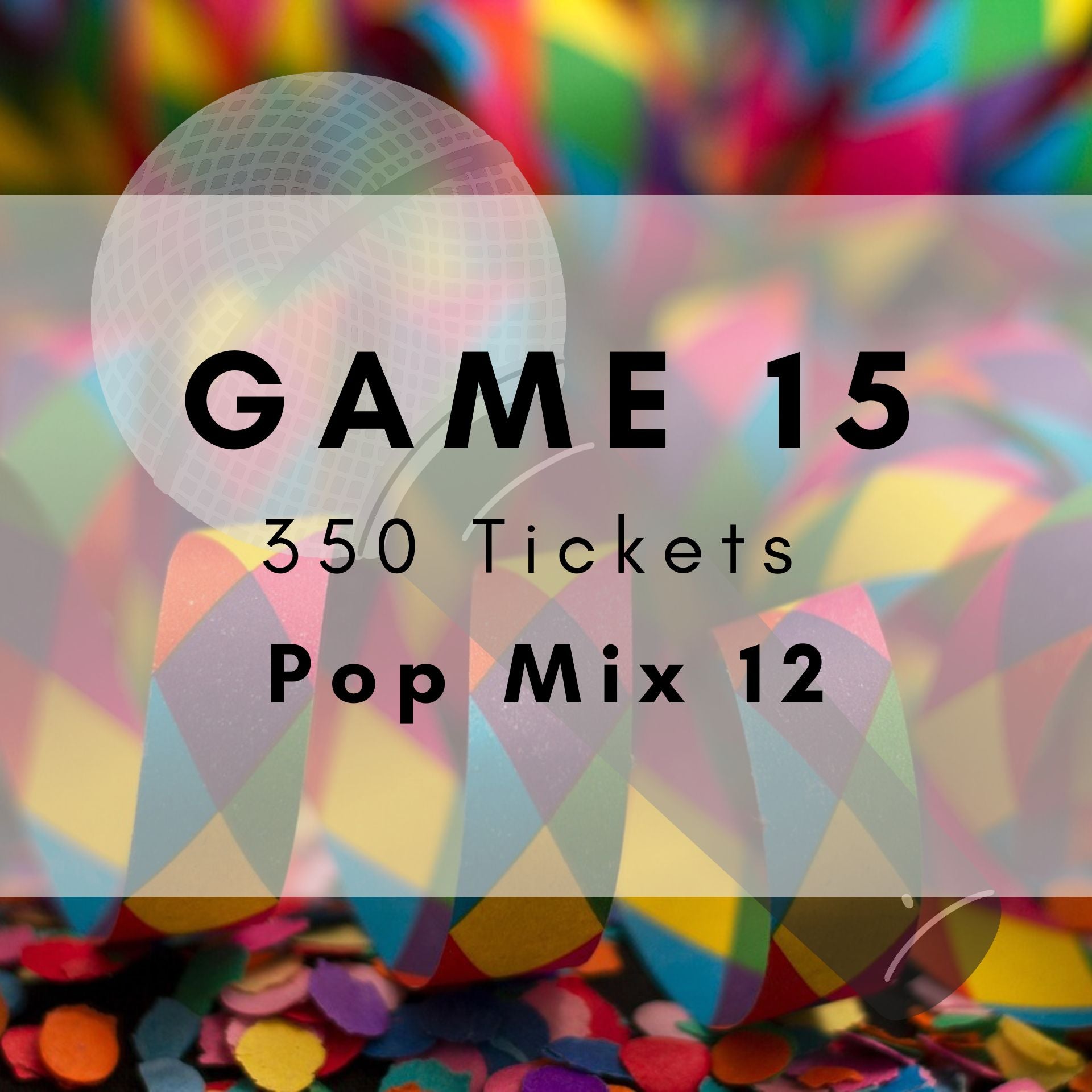 Game 15 Boogie Bingo printable tickets - music party game. 350 tickets