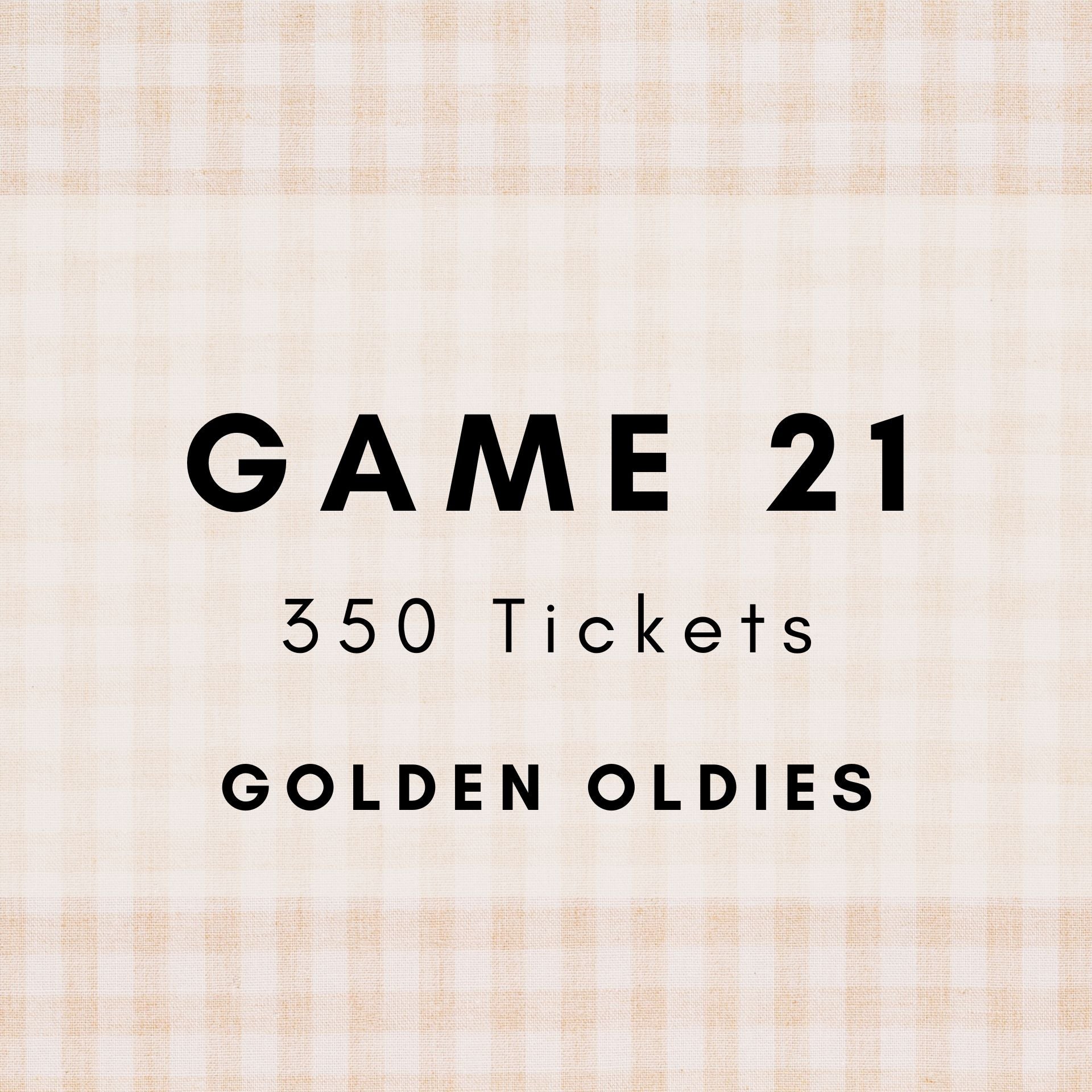Golden Oldies Music Bingo printable tickets - classic hits party game. 350 tickets