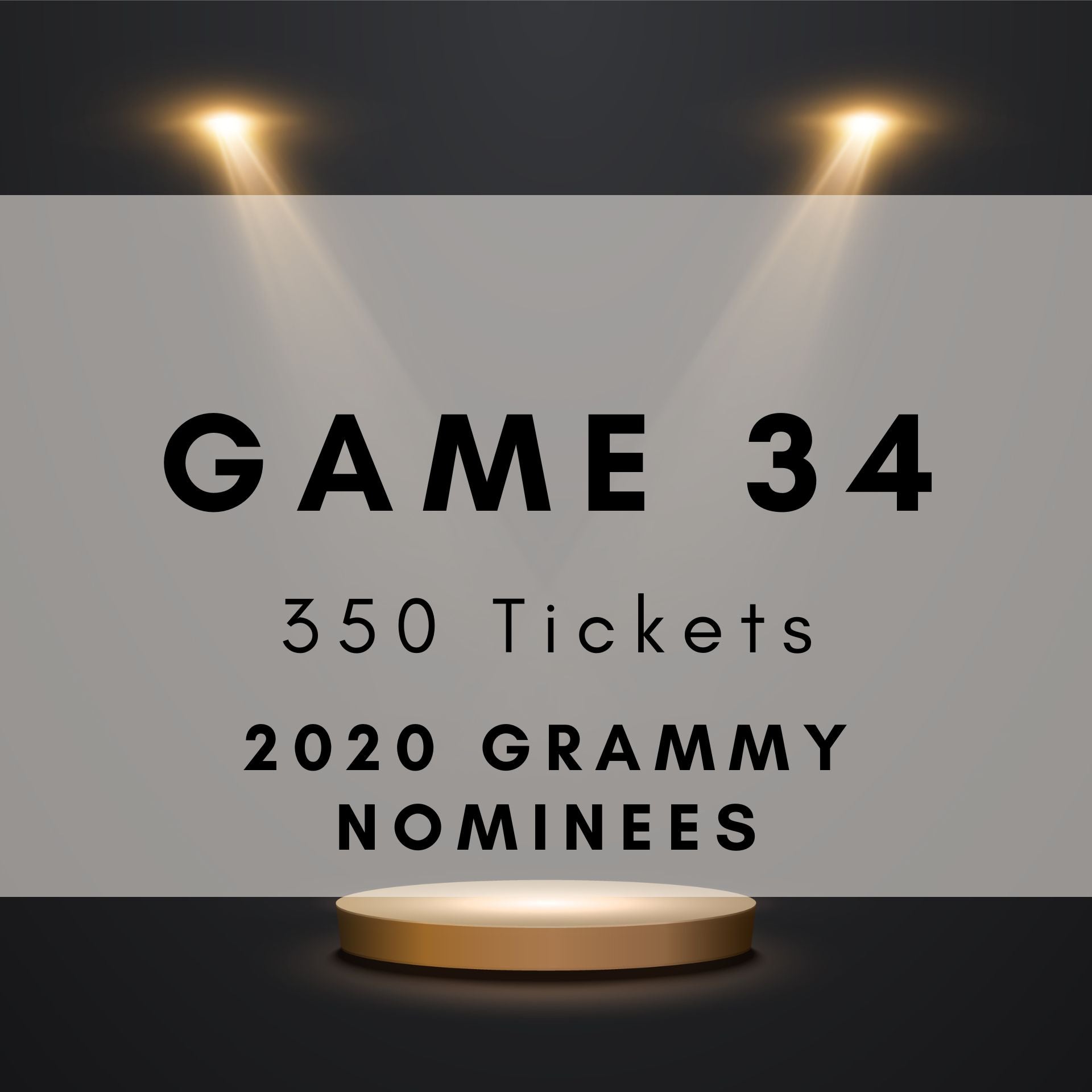 2020 Grammy Nominees Music Bingo printable tickets - award-winning hits party game. 350 tickets