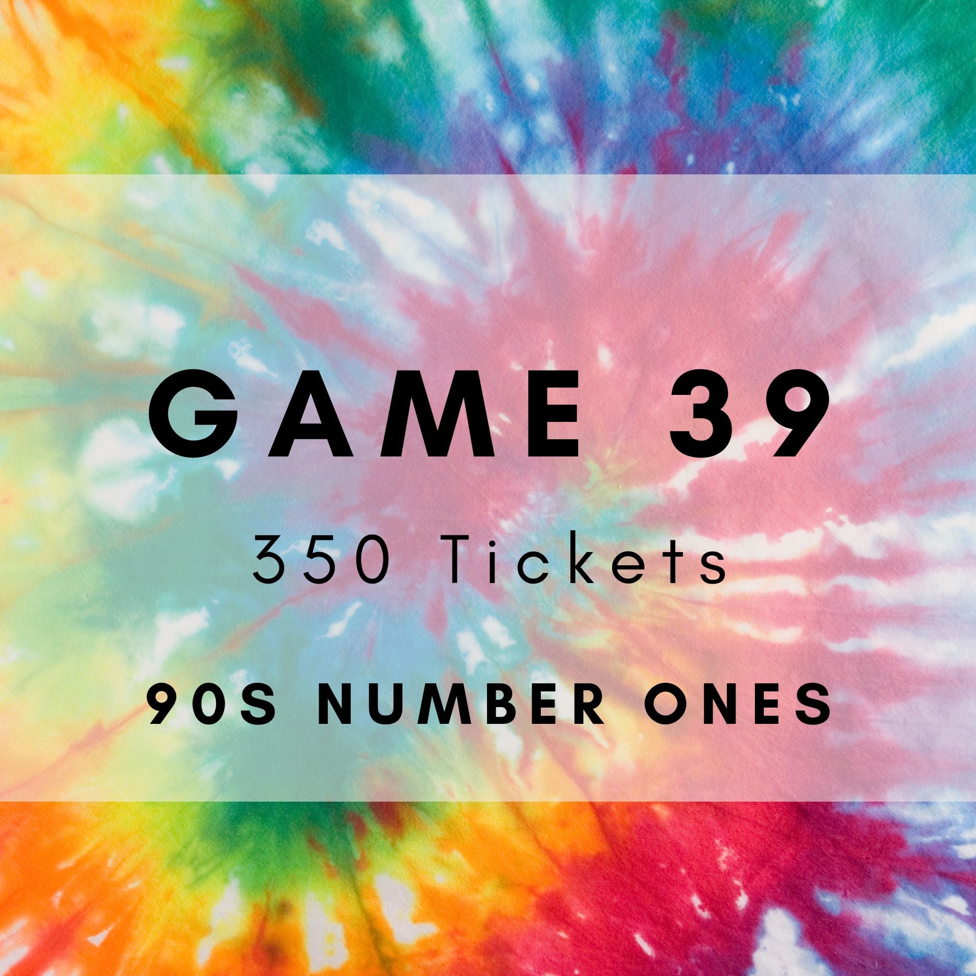 90s Number Ones music bingo game with 350 printable music bingo tickets
