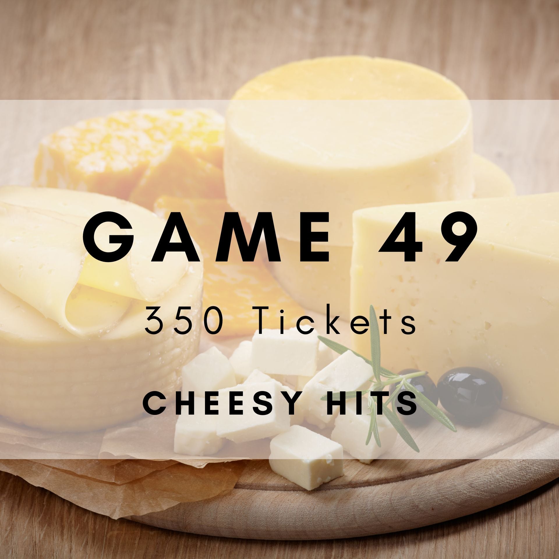Cheesy hits music bingo game with guilty pleasure party classic. 350 tickets