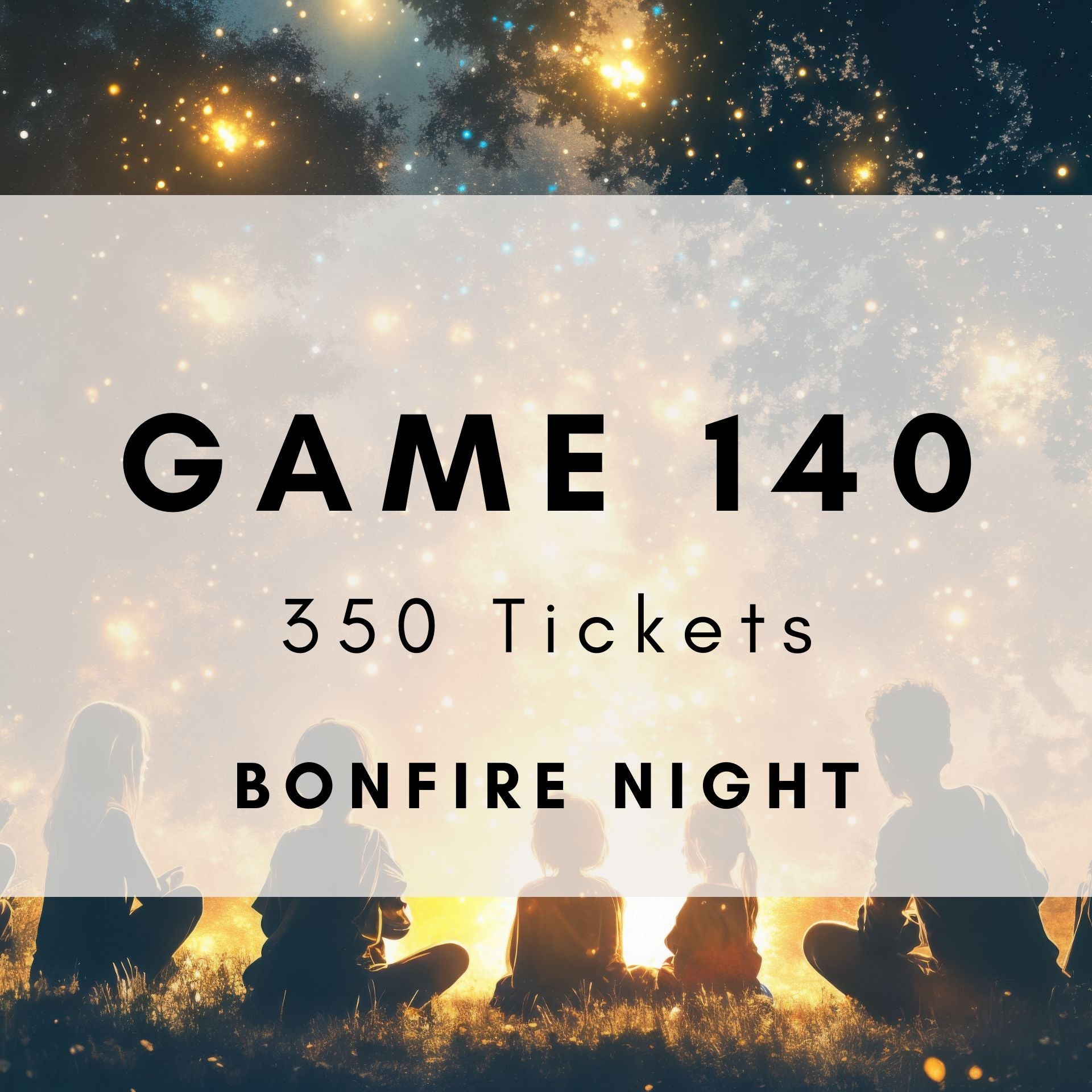Bonfire Night Music Bingo printable tickets - Guy Fawkes party game. 350 tickets