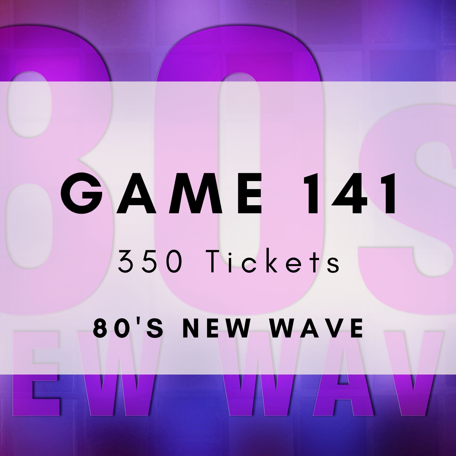 80s New Wave Music Bingo printable tickets - synth pop party game. 350 tickets