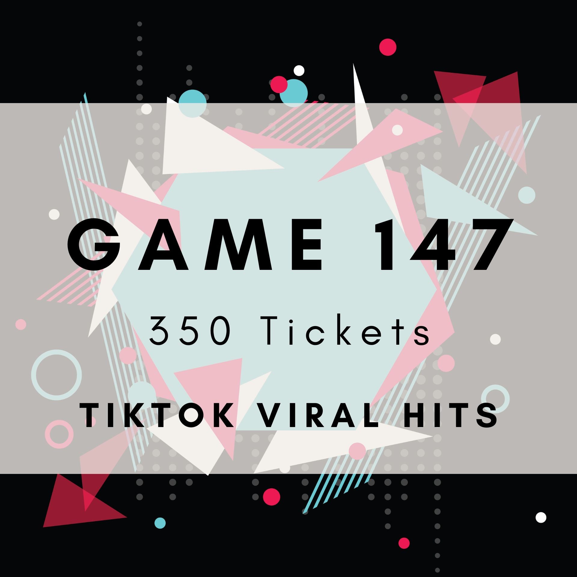 TikTok Viral Hits Music Bingo printable tickets - social media songs party game. 350 tickets