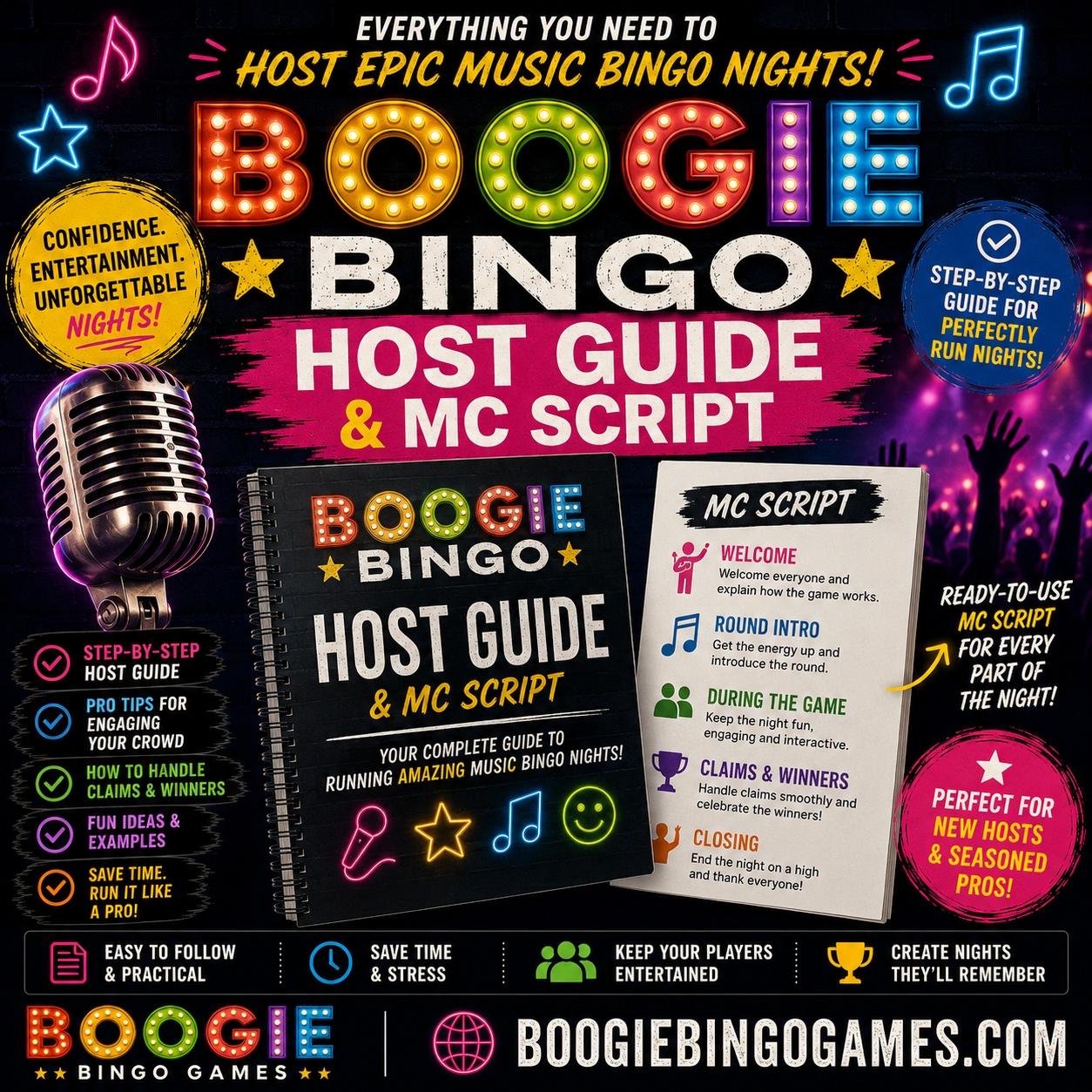 Boogie Bingo - Music Bingo Host Guide and MC Script