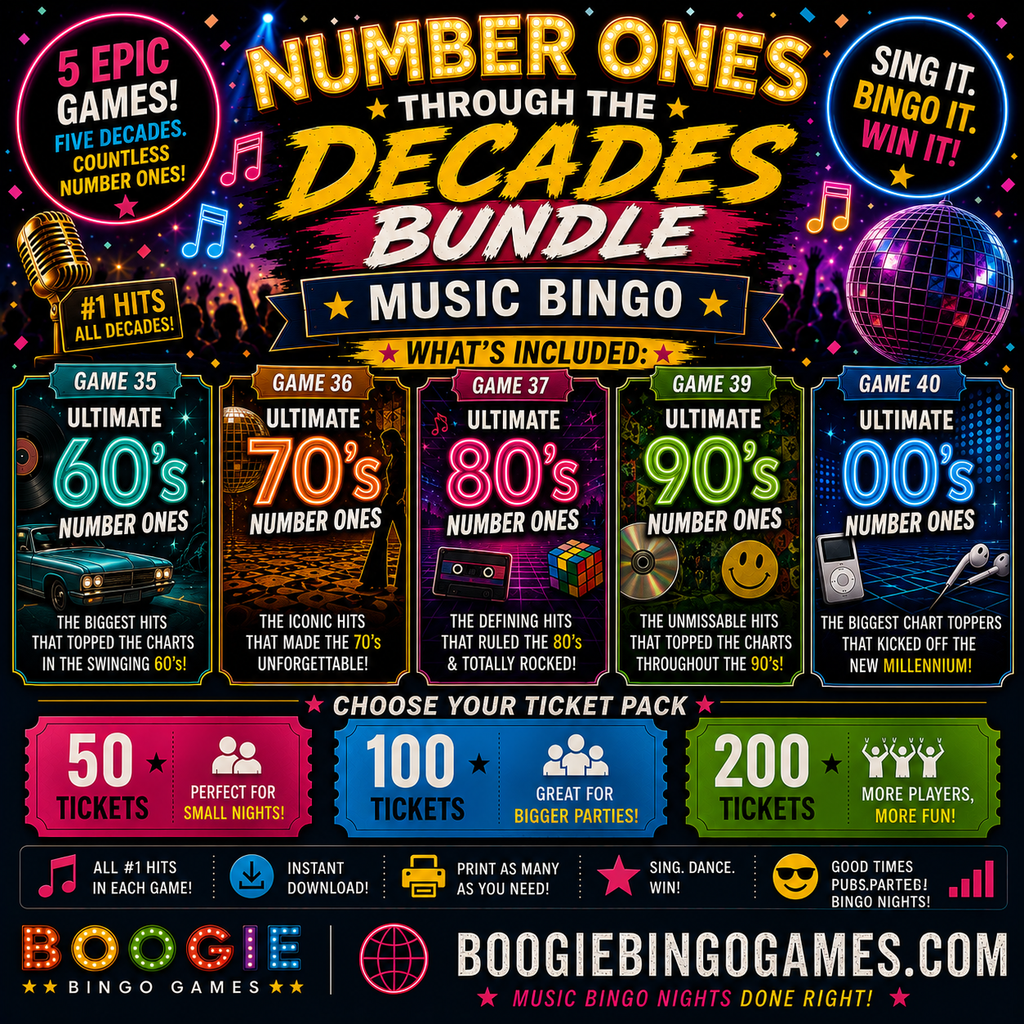 Number Ones Through The Decades Bundle - chart-topping hits from multiple eras. 50, 100 and 200 ticket options