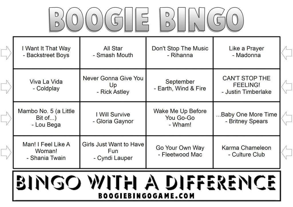Game 122 | New Years Eve Party | Printable Music Bingo Tickets