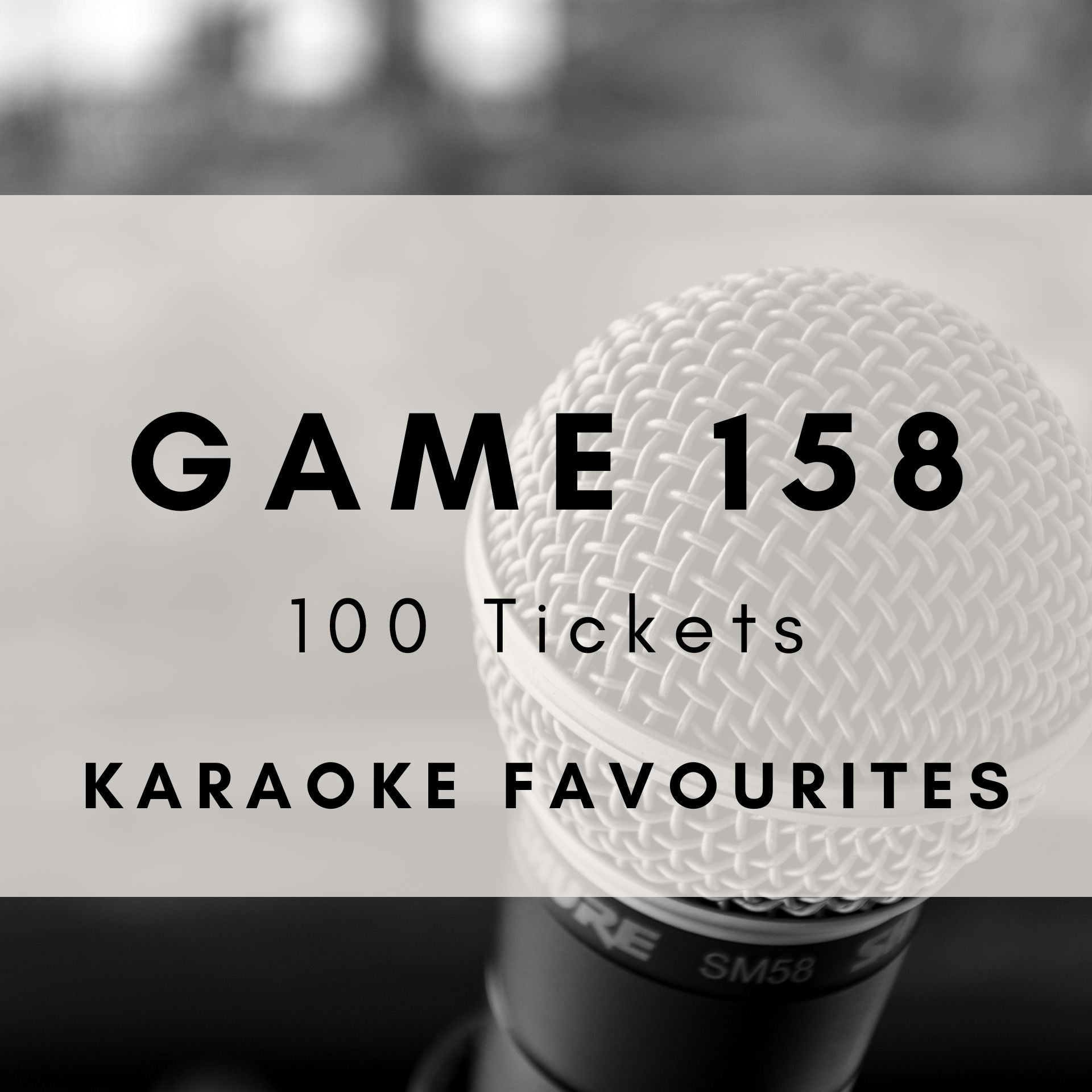 Game 158 Karaoke Favourites Music Bingo - 100 Printable Tickets