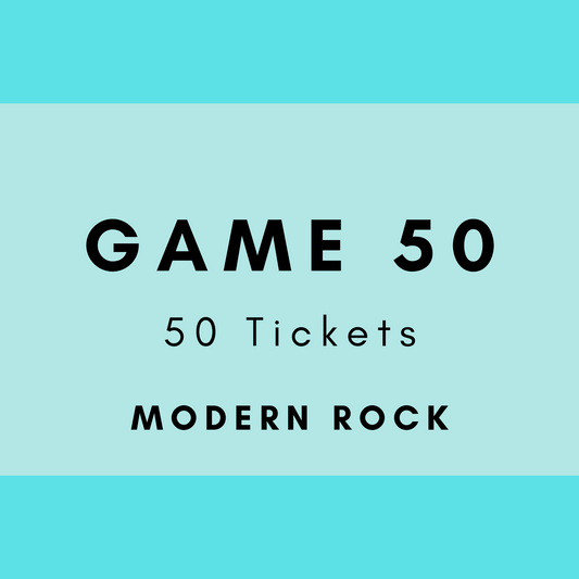 Game 50 | Modern Rock | Boogie Bingo | Printable Music Bingo Tickets