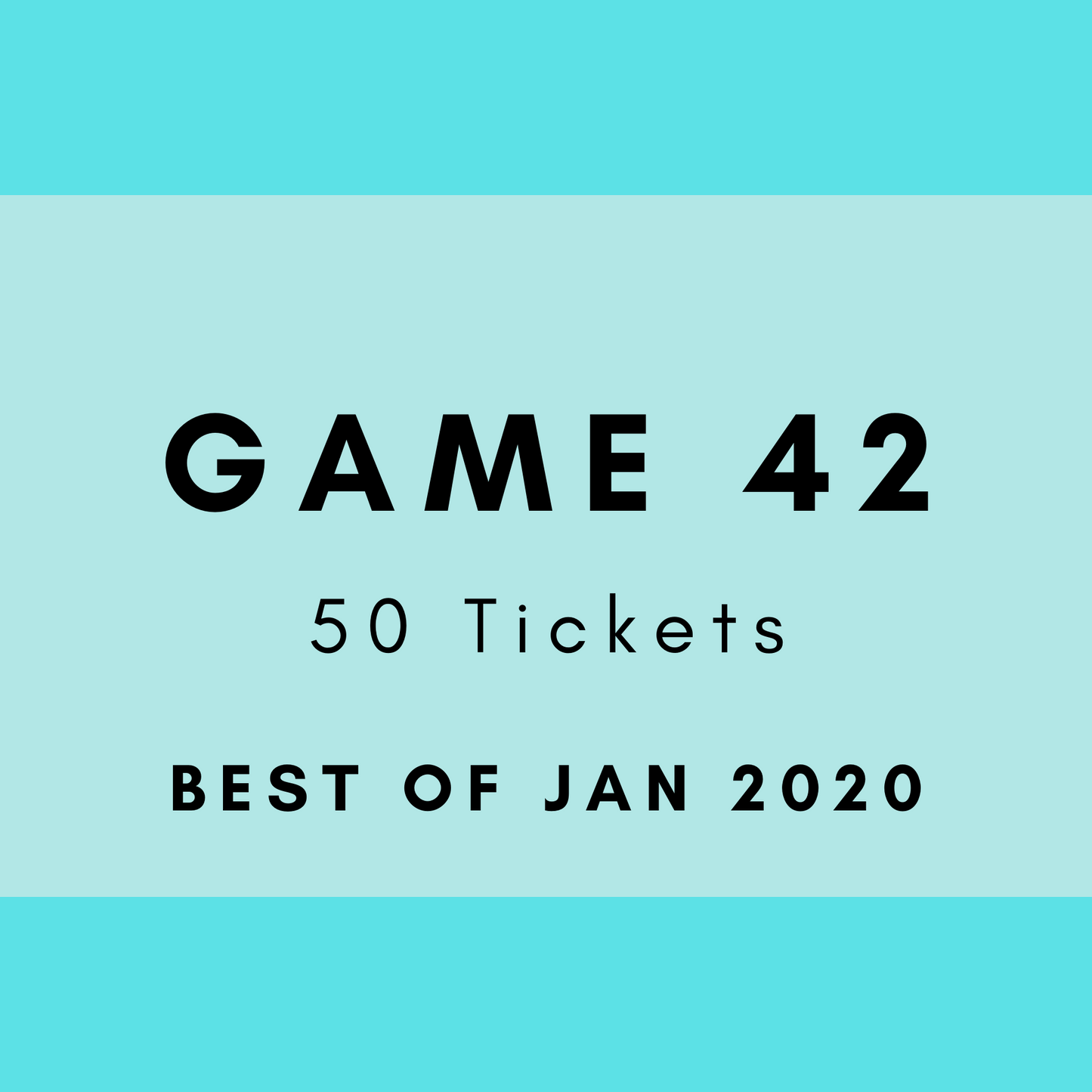 Game 42 | Best of Jan 2020 | Boogie Bingo | Printed Music Bingo Tickets