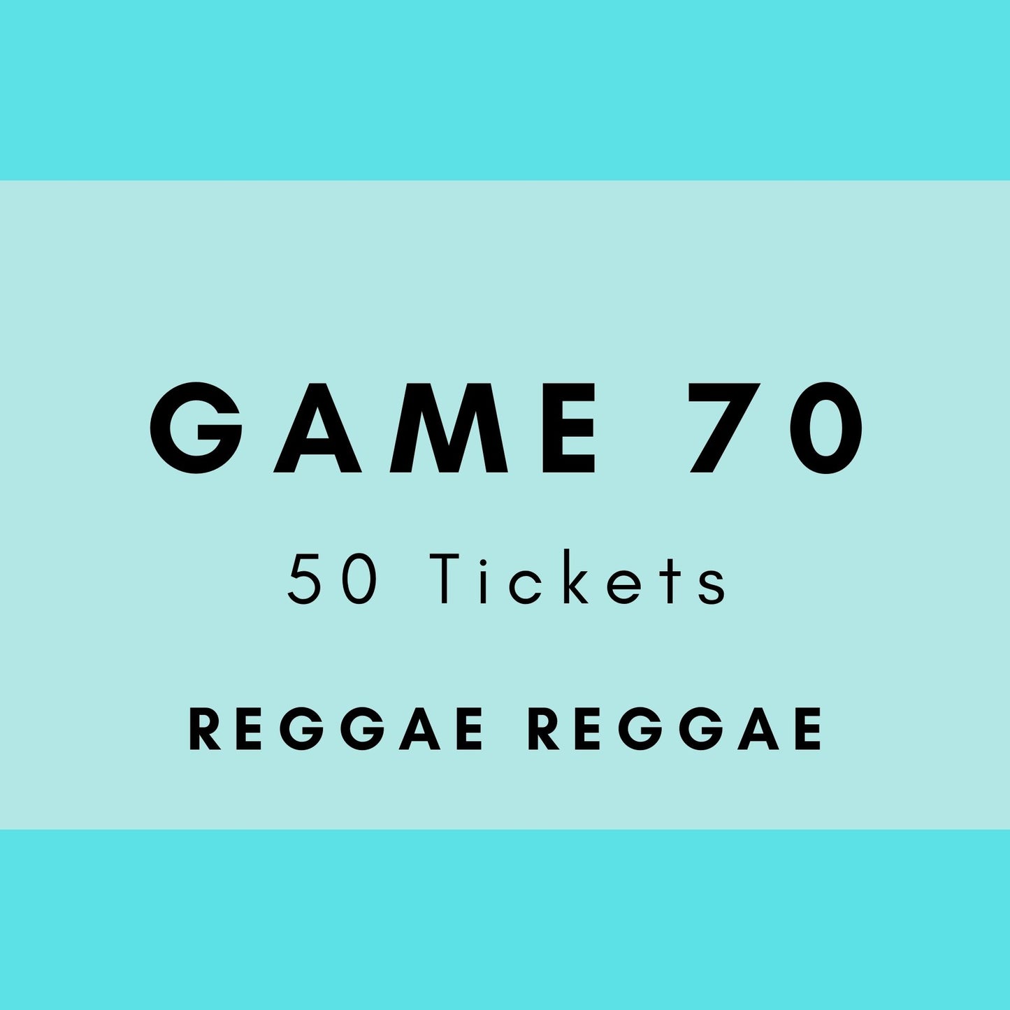 Game 70 | Reggae Reggae | Boogie Bingo | Printable Music Bingo Tickets