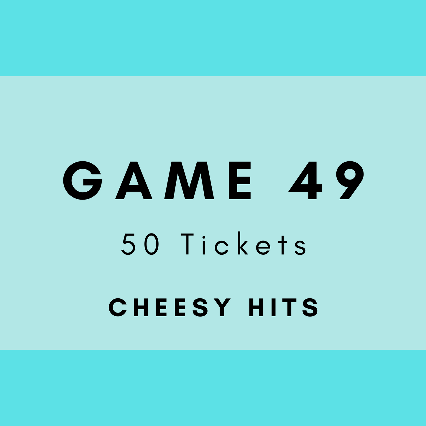 Game 49 | Cheesy Hits | Boogie Bingo | Printed Music Bingo Tickets