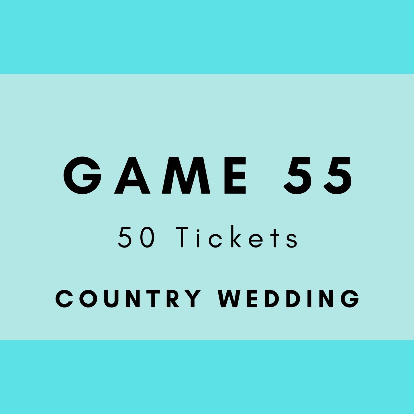 Game 55 | Country Wedding | Boogie Bingo | Printed Music Bingo Tickets