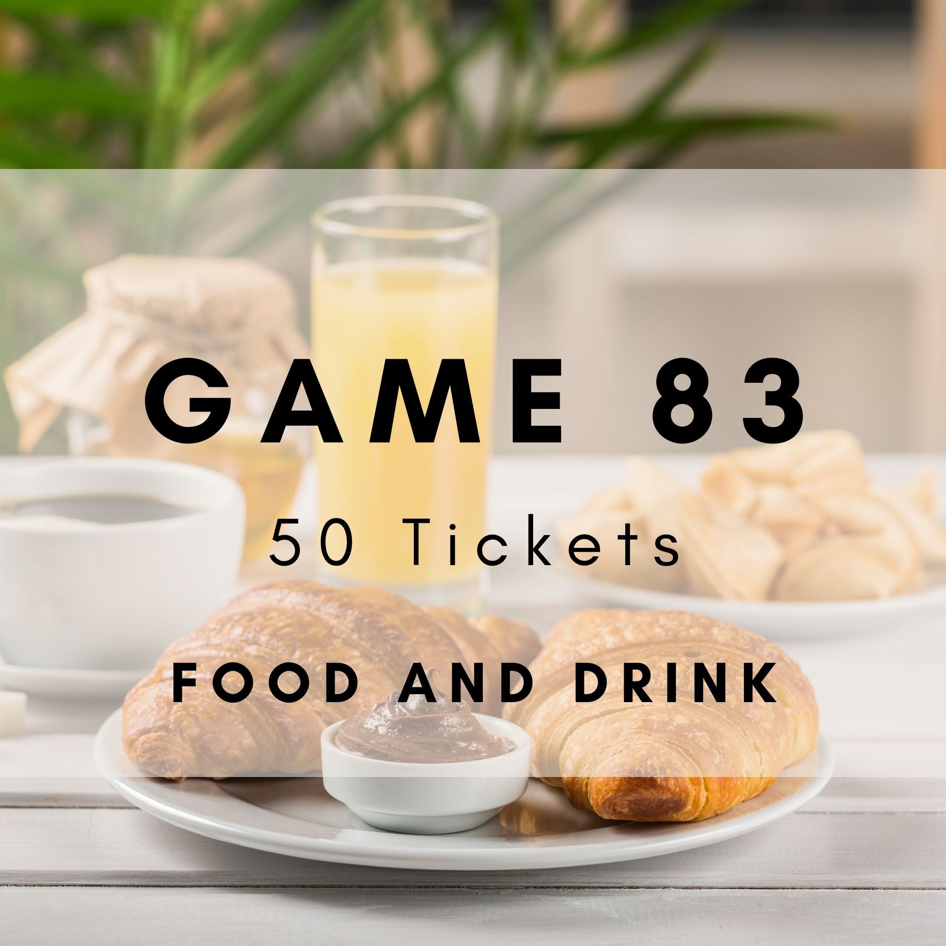 Game 83 | Food And Drink | Boogie Bingo | Printable Music Bingo Tickets