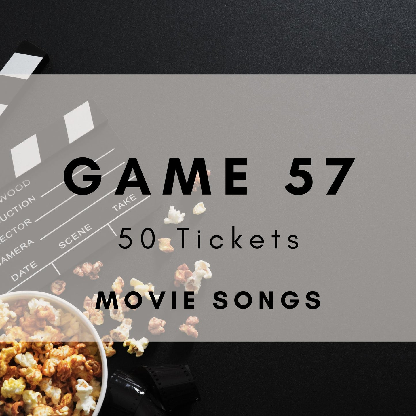 Game 57 | Movie Songs | Boogie Bingo | Printable Music Bingo Tickets