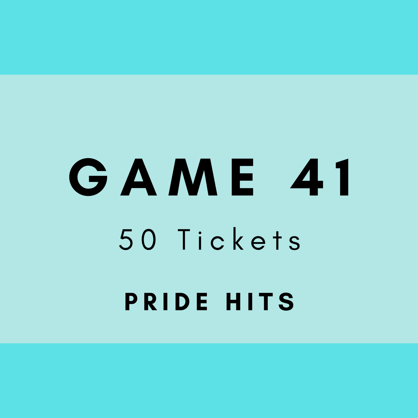 Game 41 | Pride Hits | Boogie Bingo | Printed Music Bingo Tickets