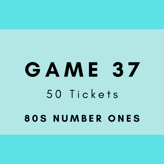 Game 37 | 80s Number Ones | Boogie Bingo | Printable Music Bingo Tickets