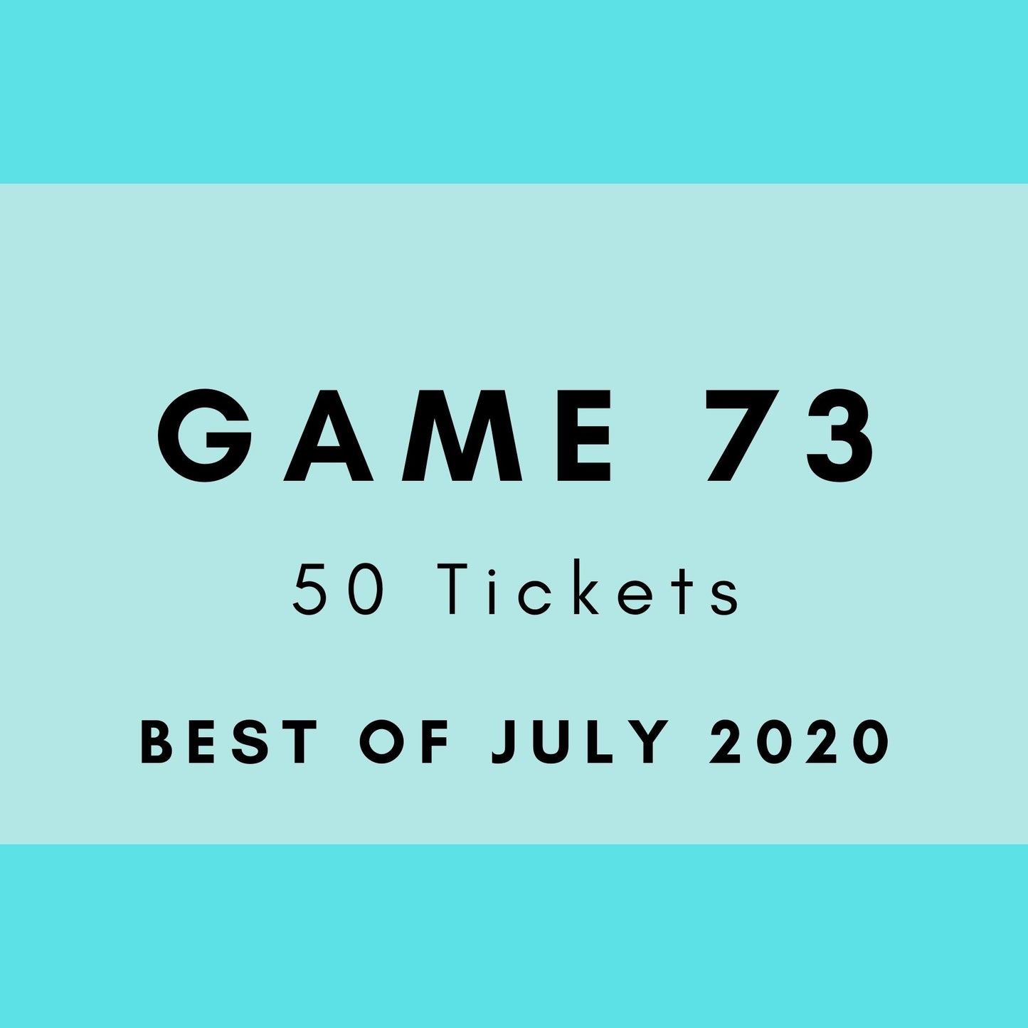 Game 73 | Best of July 2020 | Boogie Bingo | Printed Music Bingo Tickets