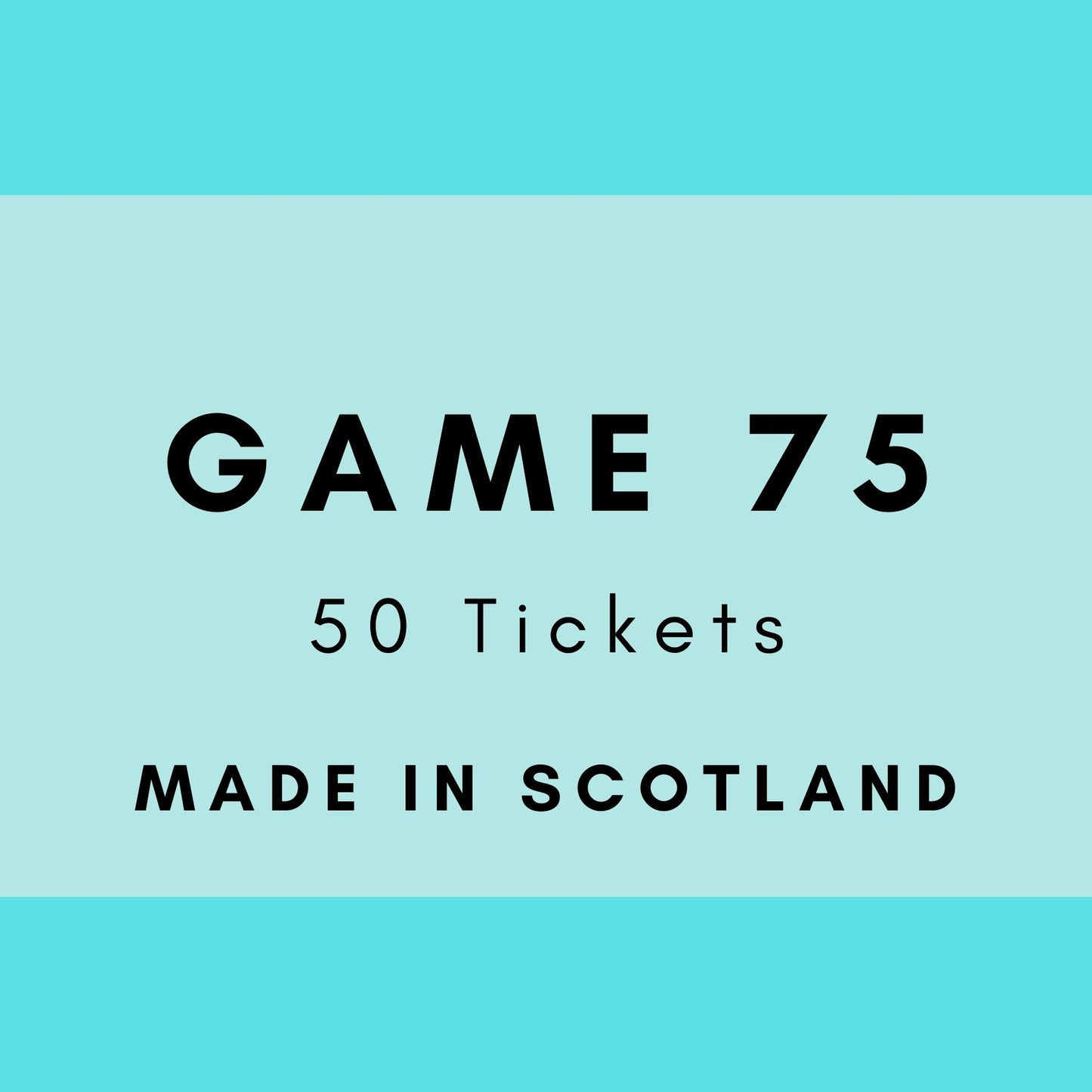 Game 75 | Made In Scotland | Boogie Bingo | Printed Music Bingo Tickets