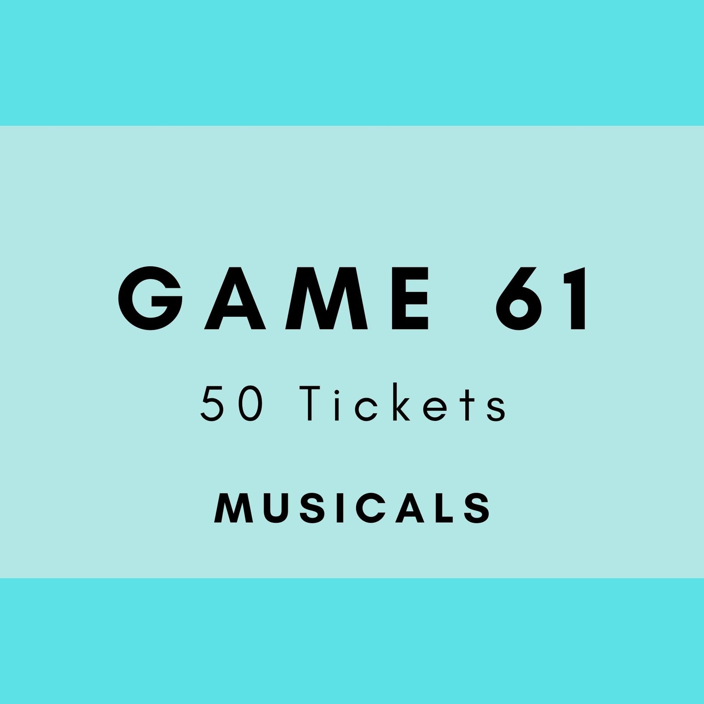 Game 61 | Musicals | Boogie Bingo | Printable Music Bingo Tickets