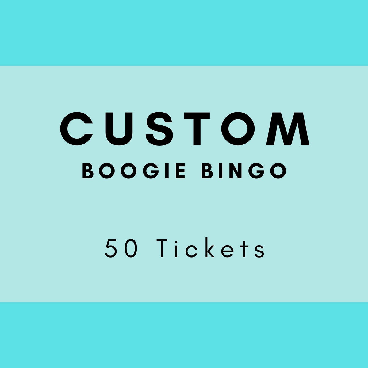 Custom music bingo game with songs of your choice. 50 tickets