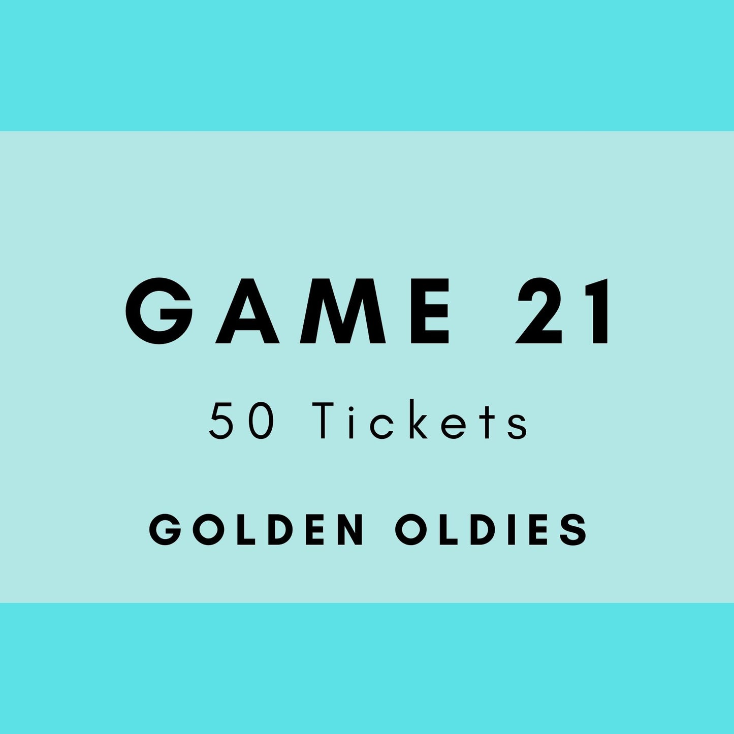 Game 21 | Golden Oldies | Boogie Bingo | Printed Music Bingo Tickets