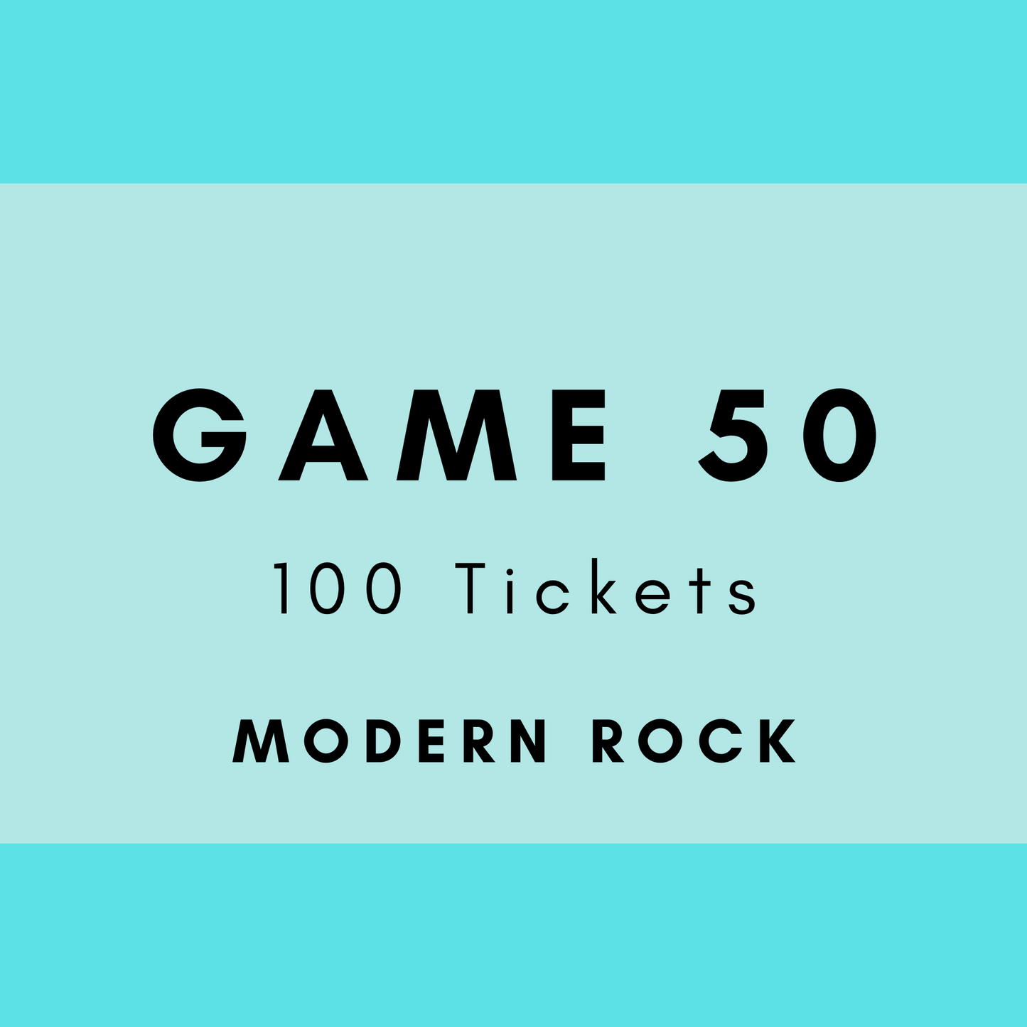 Game 50 | Modern Rock | Boogie Bingo | Printable Music Bingo Tickets