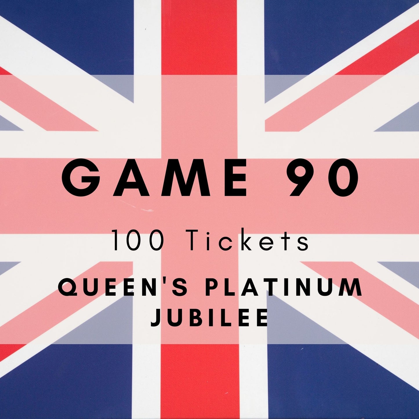Game 90 | Queen's Platinum Jubilee | Boogie Bingo | Printed Music Bingo Tickets