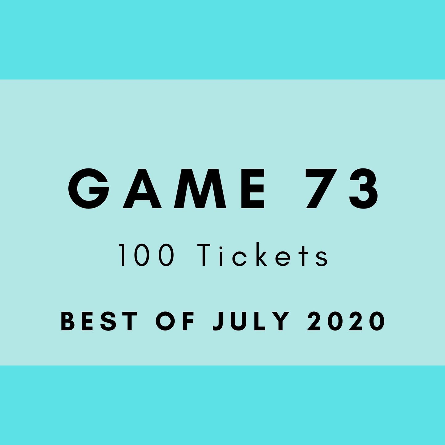 Game 73 | Best of July 2020 | Boogie Bingo | Printed Music Bingo Tickets