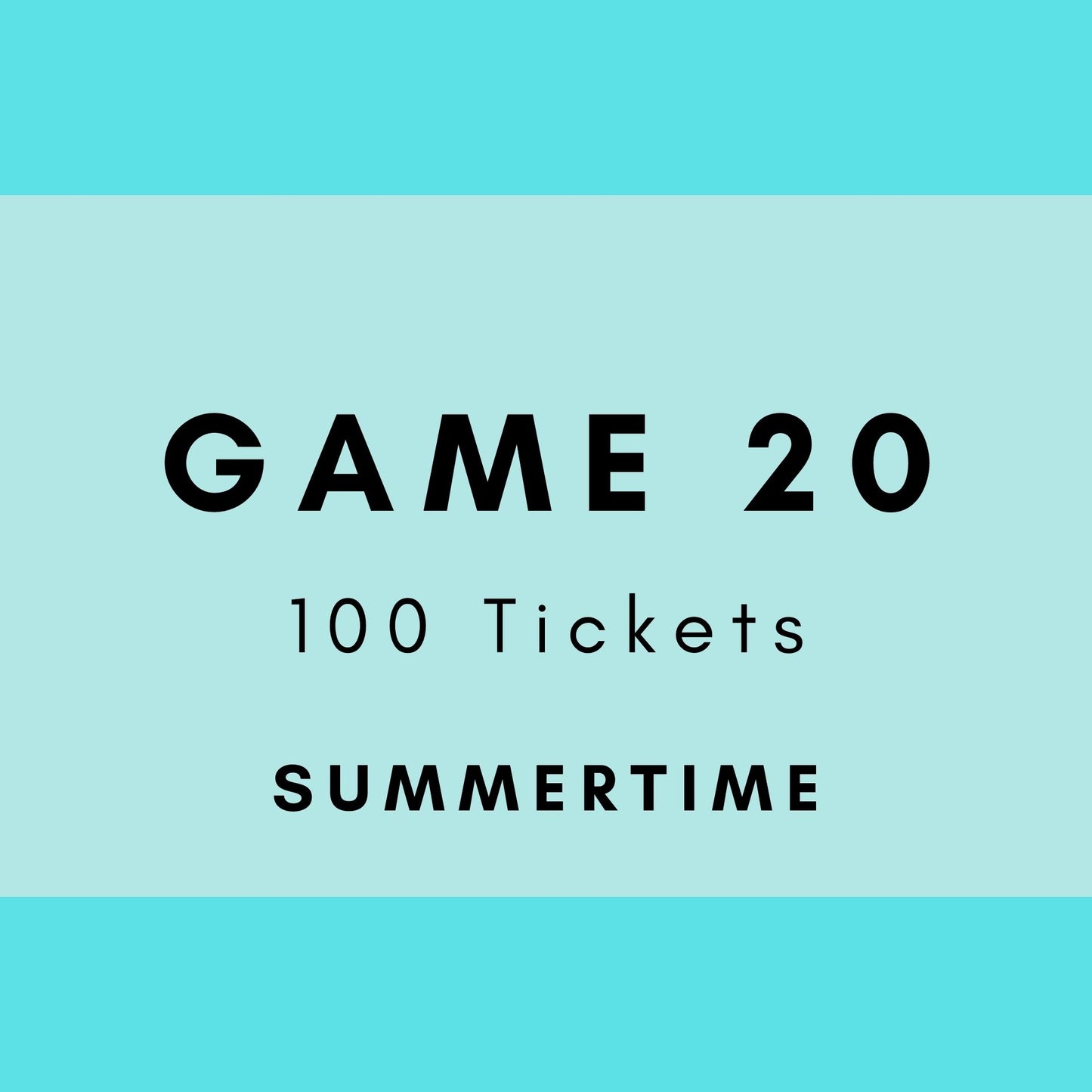 Game 20 | Summertime | Boogie Bingo | Printed Music Bingo Tickets