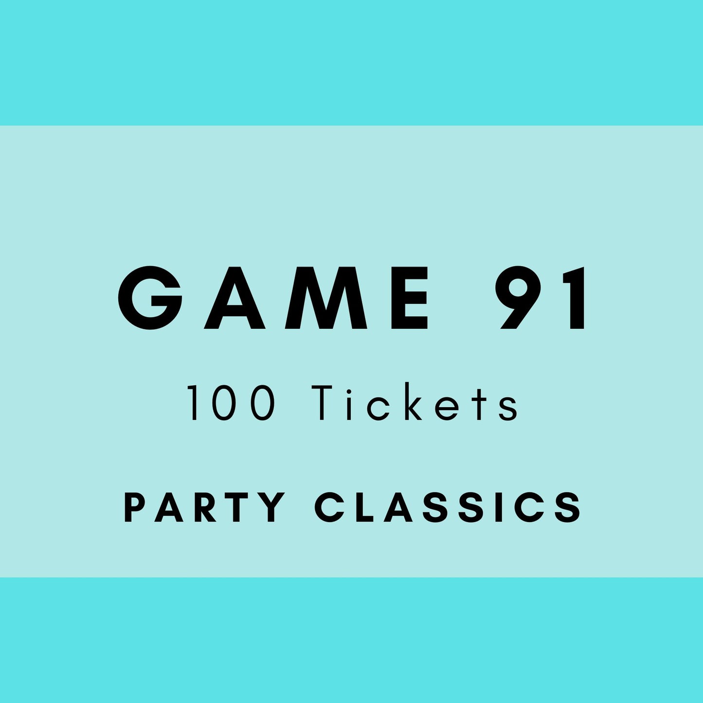 Game 91 | Party Classics | Boogie Bingo | Printed Music Bingo Tickets