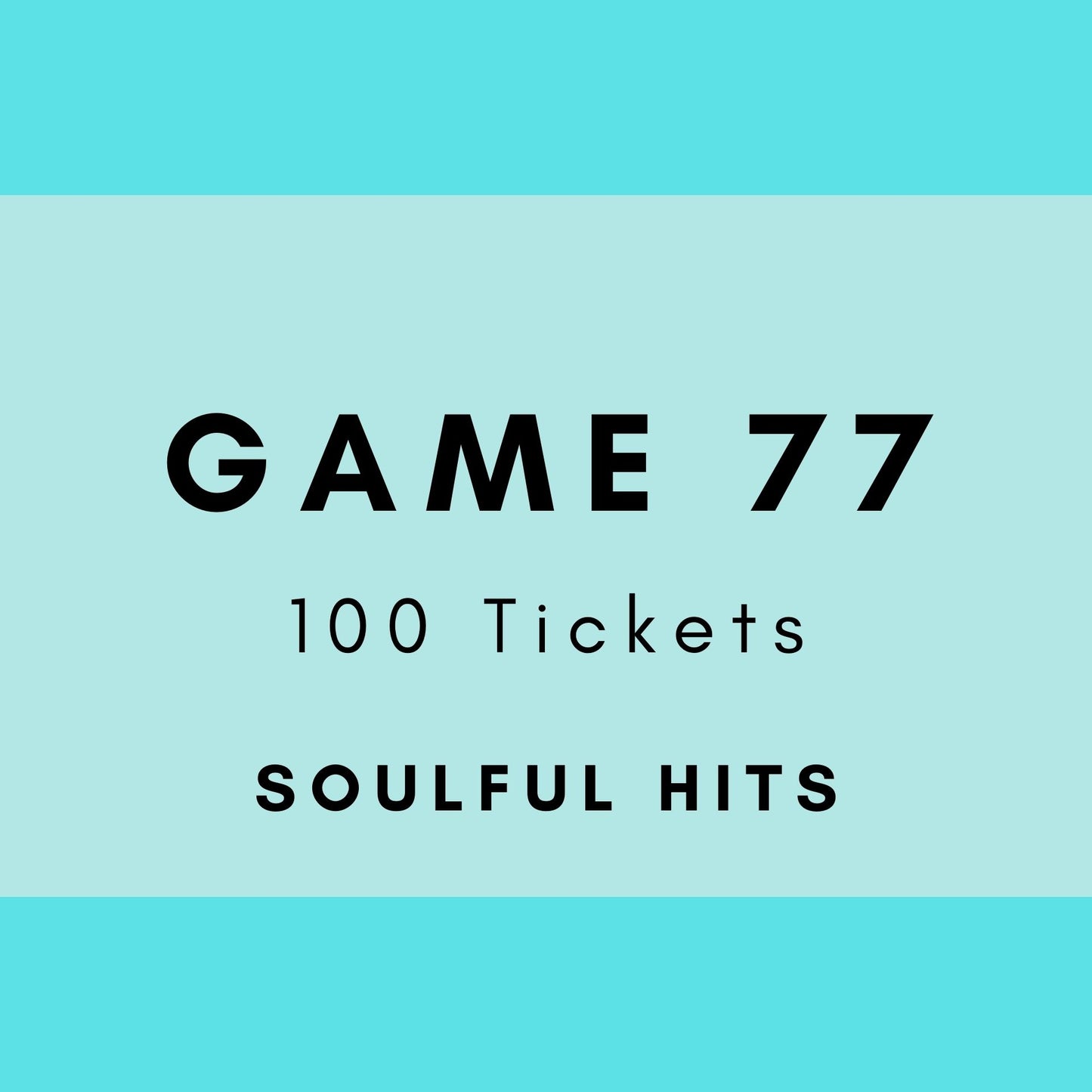 Game 77 | Soulful Hits | Boogie Bingo | Printed Music Bingo Tickets