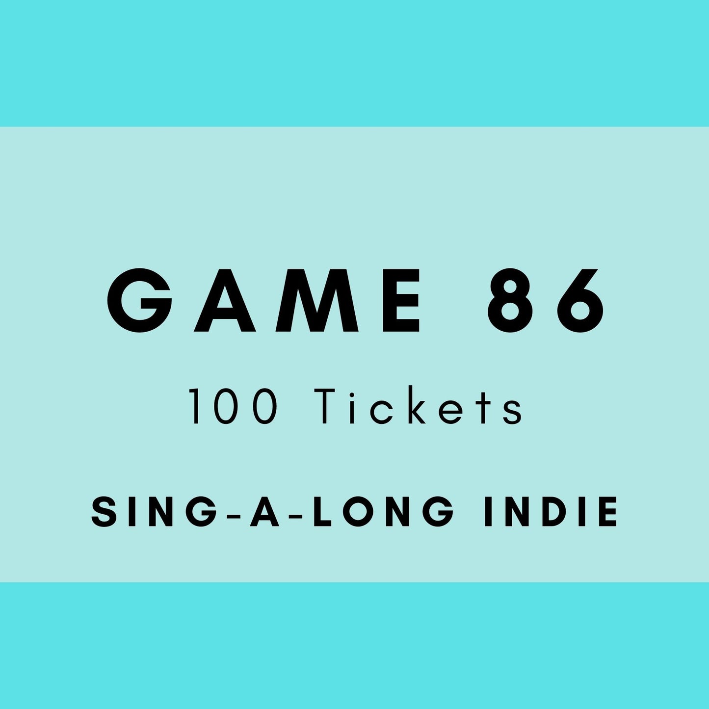 Game 86 | Sing A Long Indie Hits | Boogie Bingo | Printed Music Bingo Tickets