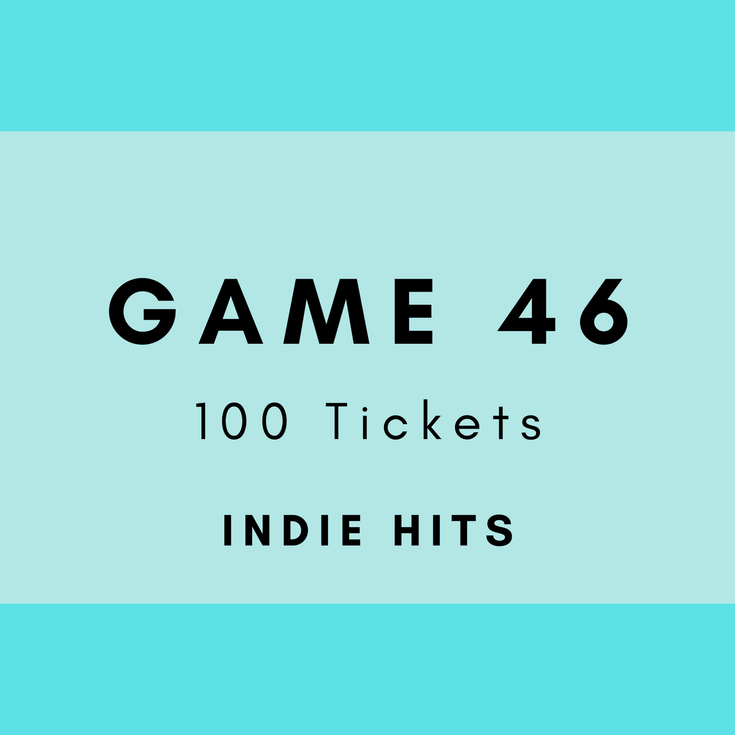 Game 46 | Indie Hits | Boogie Bingo | Printed Music Bingo Tickets