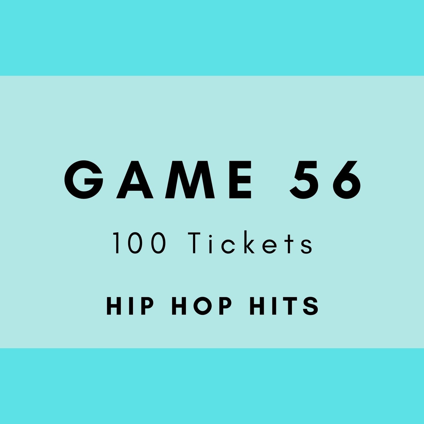 Game 56 | Hip Hop Hits | Boogie Bingo | Printable Music Bingo Tickets