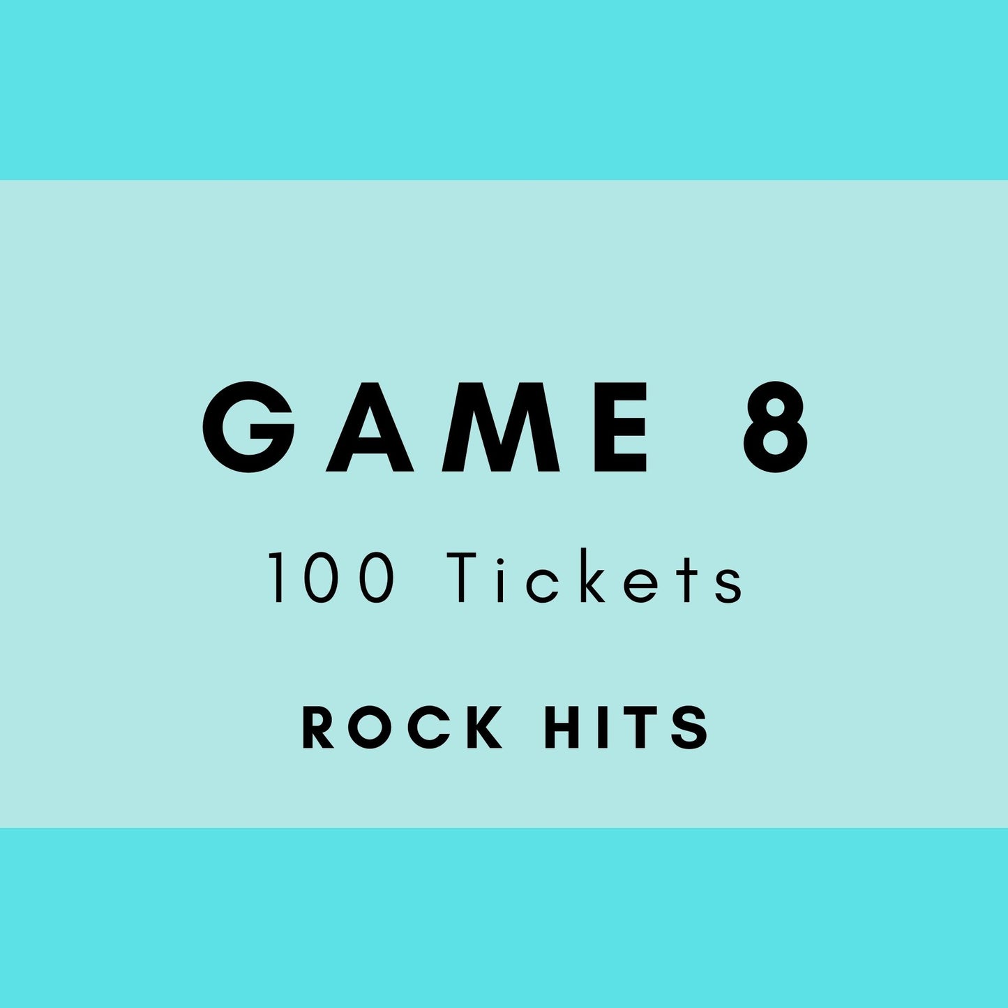 Game 8 | Rock Hits | Boogie Bingo | Printed Music Bingo Tickets