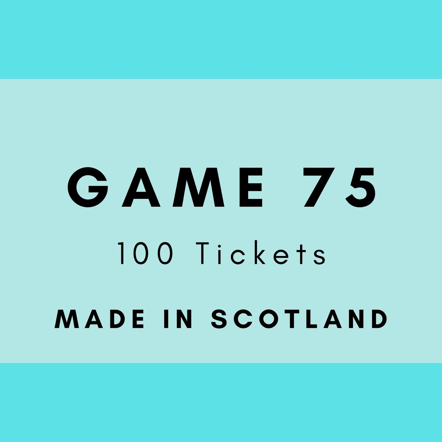 Game 75 | Made In Scotland | Boogie Bingo | Printed Music Bingo Tickets