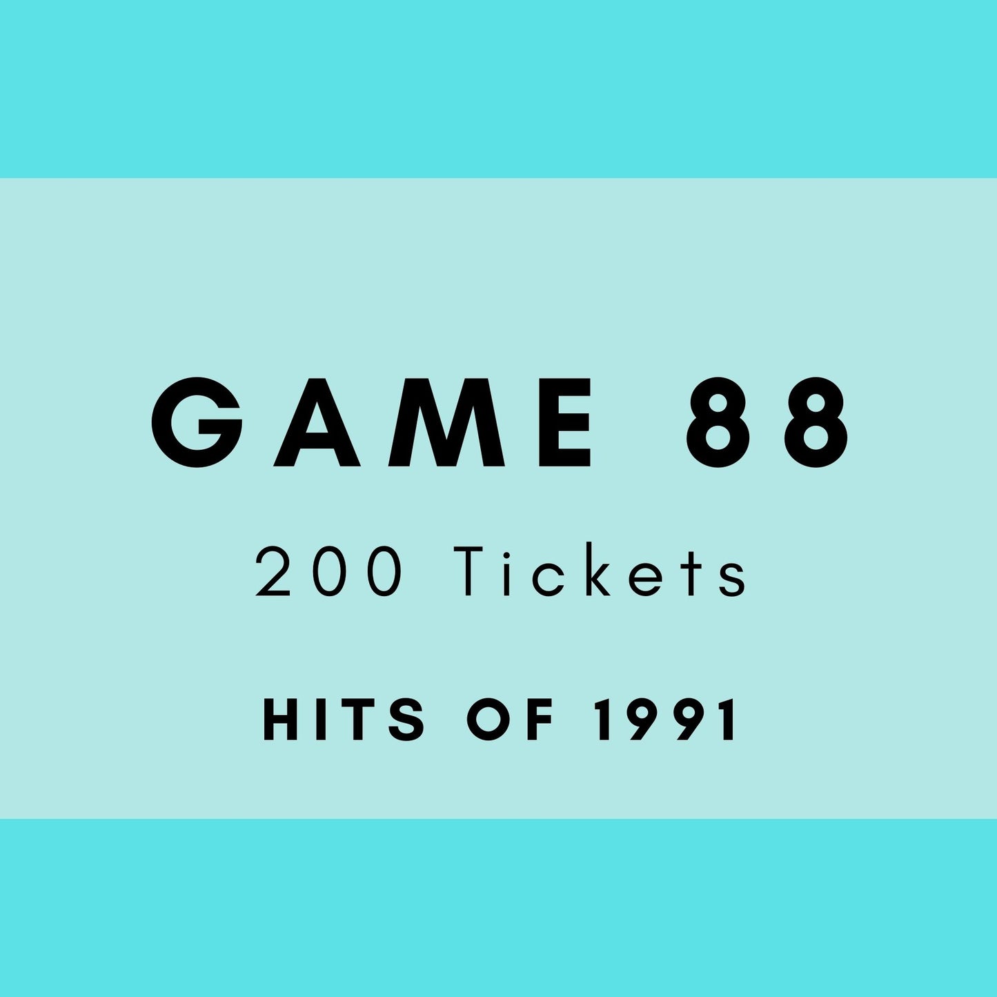 Game 88 | Hits of 1991 | Boogie Bingo | Printed Music Bingo Tickets