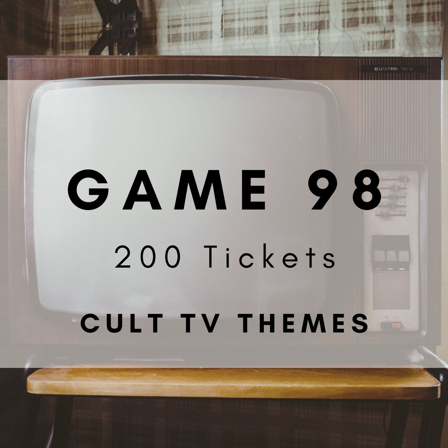 Game 98 | Cult TV Themes | Boogie Bingo | Printable Music Bingo Tickets
